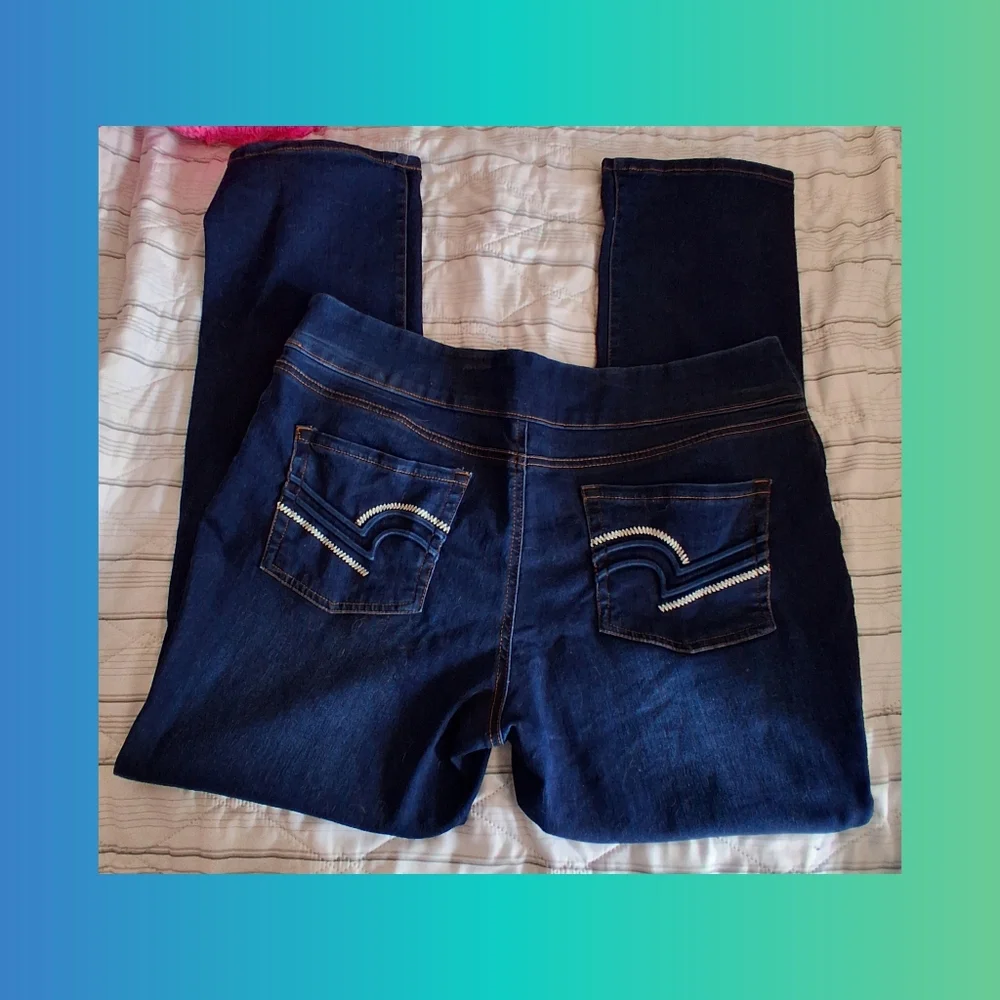 The Pioneer Woman Dark Indigo Straight Leg Jeans - Picture 3 of 4